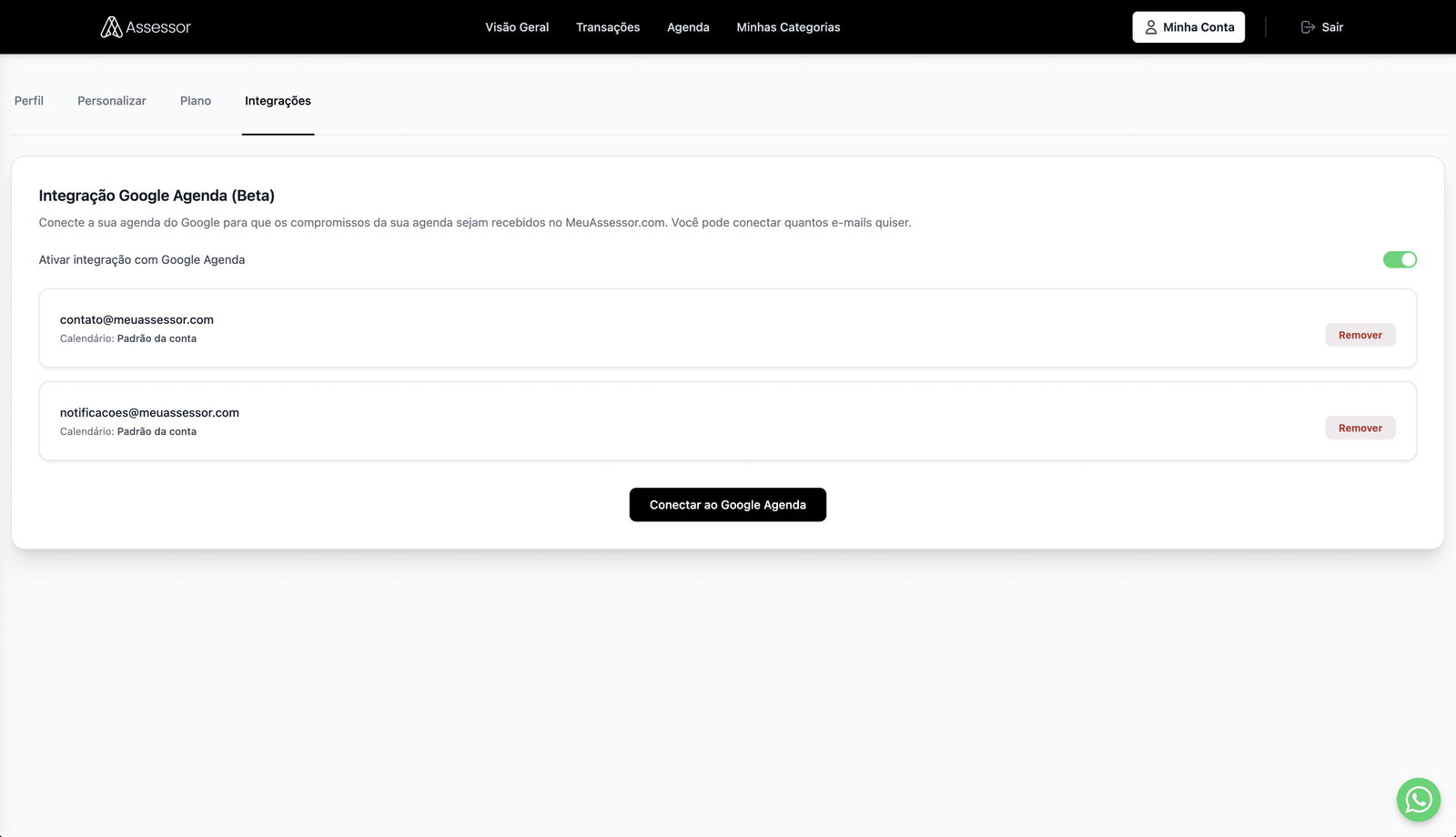 Google Agenda Desktop