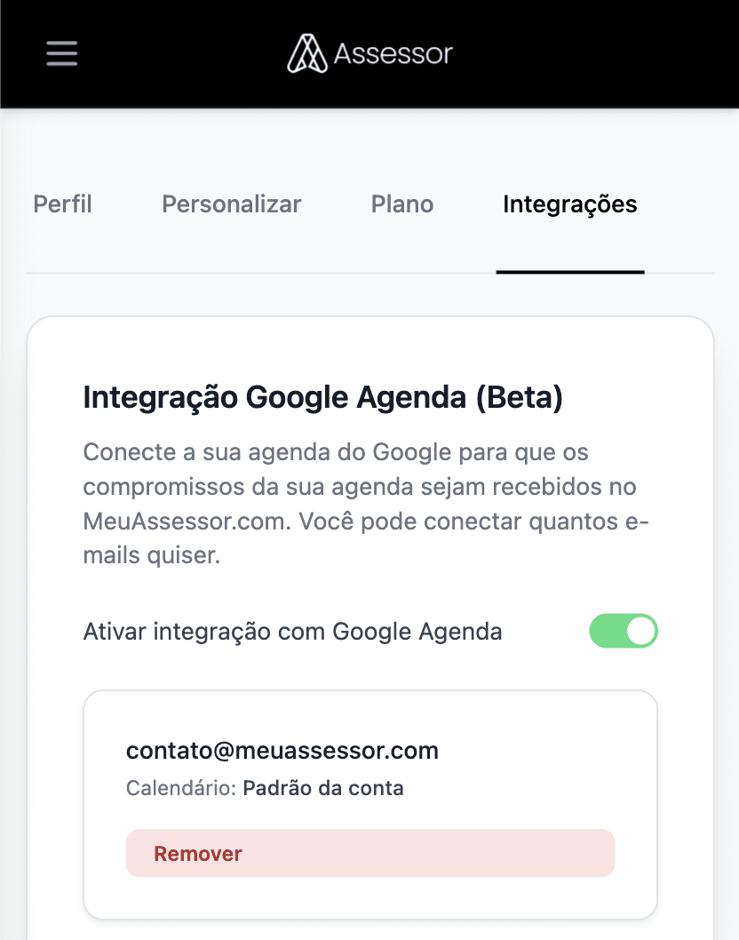 Google Agenda Mobile